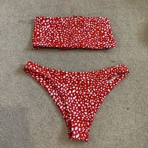 SHEIN XL spotted bikini NWT